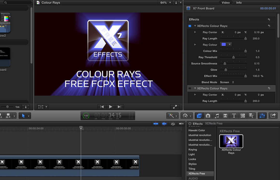 XEffects Colour Rays