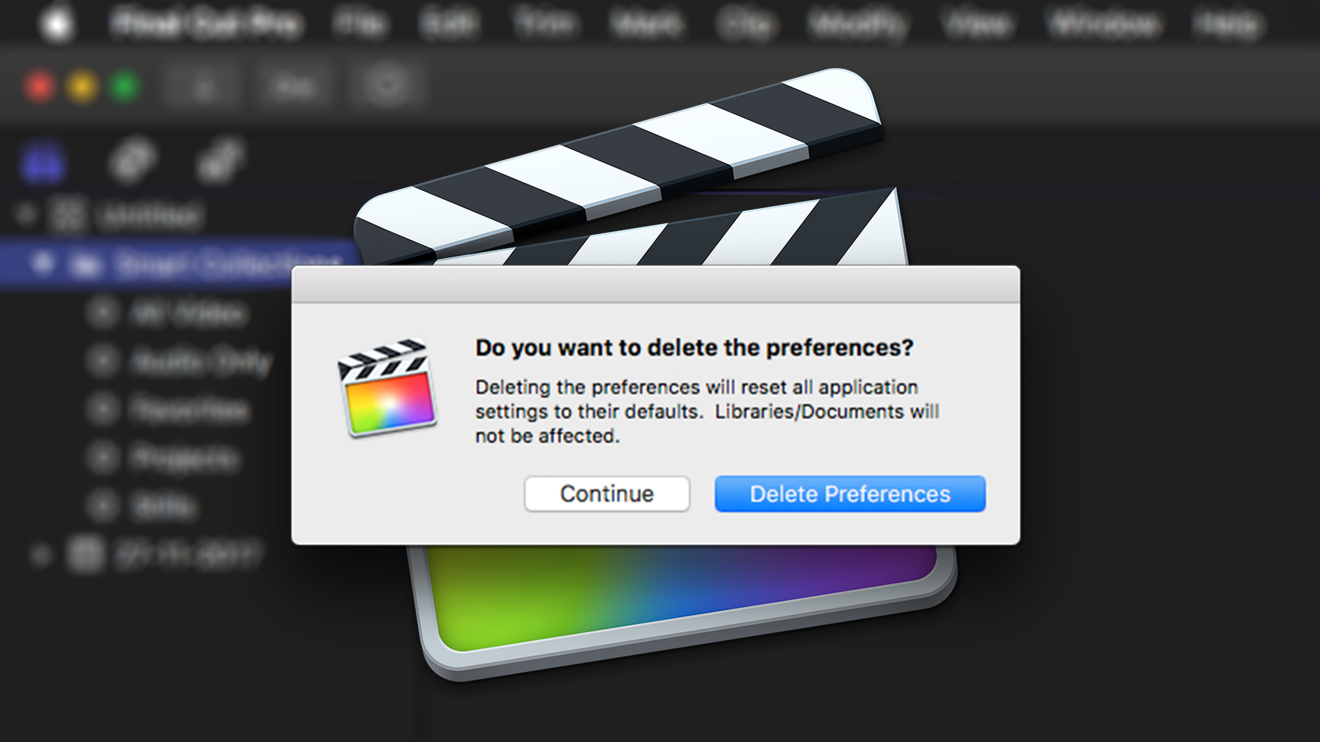 How to Trash Final Cut Pro X's Preferences