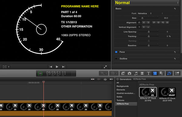 XEffects Broadcast VT Clock