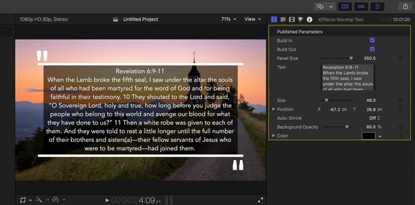 XEffects Worship Text